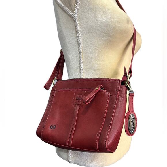 Born Handbags - Like new Born Exquisite Leather Crossbody Bag in Red